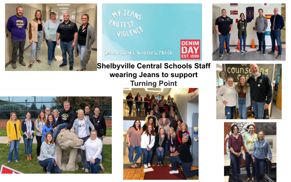 Shelbyville Central Schools Staff wearing Jeans to support  Turning Point